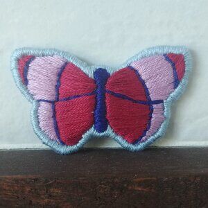 New 100% handmade by me red purple blue butterfly hair clip accessory